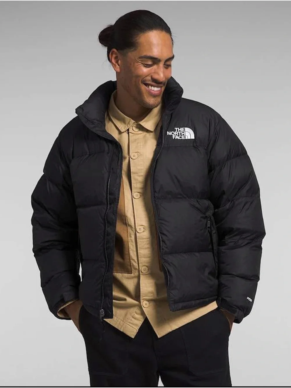 NWT The North Face Men’s Black 700 Down Hooded Full Zip Puffer Jacket Size XS-XL